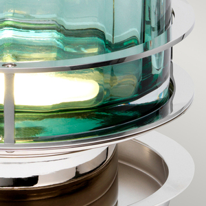 Arno bordslampa - 1 ljuskälla - Polerad nickel och grönt glas Quintiesse small 4