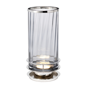Arno bordslampa - 1 ljuskälla - Polerad nickel och rökt glas Quintiesse small 0