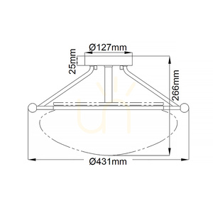 Quintiesse Belle taklampa med 3×E14 – antik brons small 5