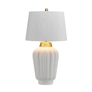 Bexley bordslampa - 1 ljuskälla - Vit/borstad mässing Quintiesse small 1