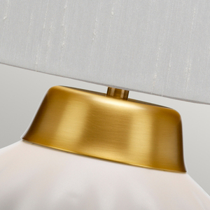 Bexley bordslampa - 1 ljuskälla - Vit/borstad mässing Quintiesse small 2