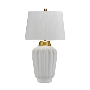 Bexley bordslampa - 1 ljuskälla - Vit/borstad mässing Quintiesse small 0