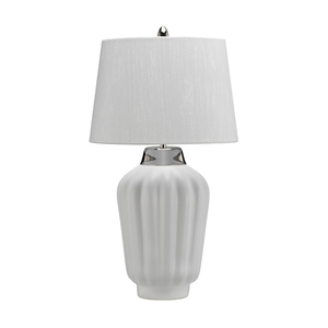 Bexley bordslampa - 1 ljuskälla - Vit/Polerad nickel Quintiesse small 0