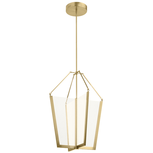 Kontrollera Quintiesse Calters QN-CALTERS-P-L-CG stor LED-pendellampa i champagneguld