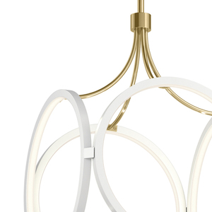 Ciri LED-pendellampa - vit / champagneguld Quintiesse small 1