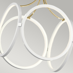 Ciri LED-pendellampa - vit / champagneguld Quintiesse small 3