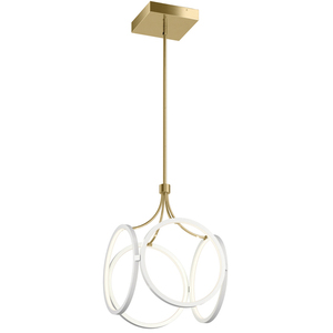 Ciri LED-pendellampa - vit / champagneguld Quintiesse small 0