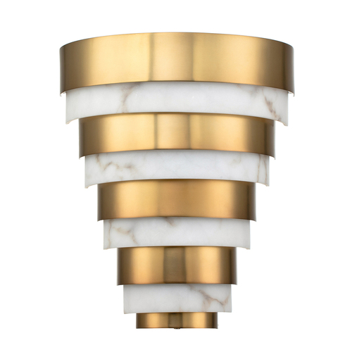 Kontrollera Echelon LED-vägglampa Heritage Brass Quintiesse