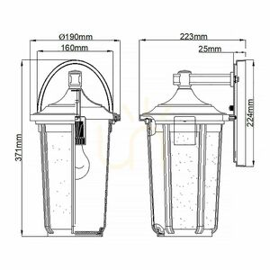 Quintiesse Fairfield stor utomhusvägglampa – antikbrons, 1×E27 small 4