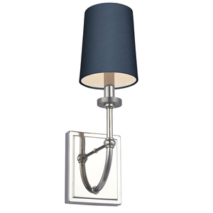 Felixstowe vägglampa - 1 ljuskälla - Quintiesse blå lampskärm small 0