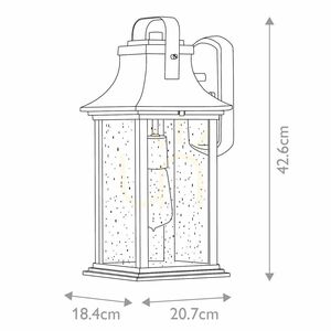 Quintiesse Grant vägglykta för utomhusbruk, mellanstor, bronsfärgad, 1×E27 small 6