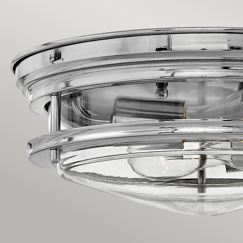 Kontrollera Quintiesse Hadrian plafond 2xE27, klarglas, krom, IP44