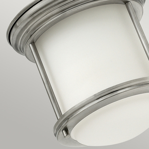 Hadrian plafond - 1 ljuskälla - Opalt glas - Antik nickel Quintiesse small 1