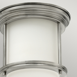 Hadrian plafond - 1 ljuskälla - Opalt glas - Antik nickel Quintiesse small 2