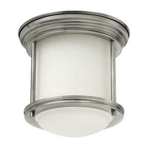Hadrian plafond - 1 ljuskälla - Opalt glas - Antik nickel Quintiesse small 0