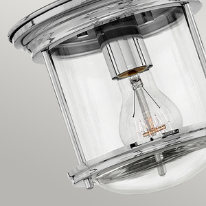 Takplafond Quintiesse Hadrian krom med klart glas E27 60 W Ø19,6 cm small 1