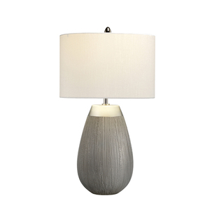 Bordslampa Quintiesse Harrow QN-HARROW-TL grå keramik, ljusgrå skärm, E27, 54 cm small 1