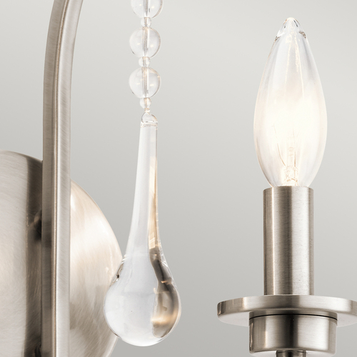 Kontrollera Quintiesse Karlee vägglampa Classic Pewter 2xE14 QN-KARLEE2
