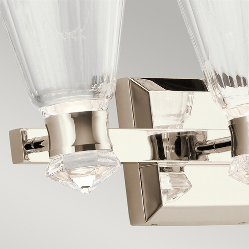 Kontrollera Quintiesse Kayva QN-KAYVA3-PN trearmad LED-vägglampa, polerad nickel