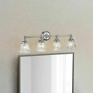 Quintiesse Keynes badrumsvägglampa, polerad krom, 4×G9 small 5