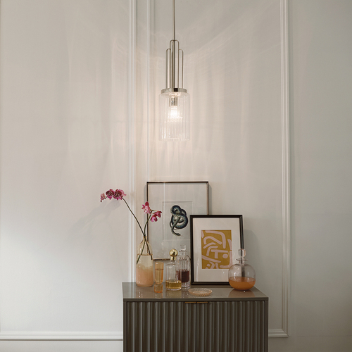 Kontrollera Quintiesse Kimrose mini-pendellampa 1×E27, polerad nickel, QN-KIMROSE-MP-PN