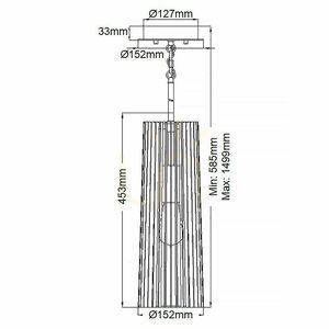 Quintiesse Linara pendellampa QN-LINARA-P-BK, 1×E27, svart / naturmässing small 7