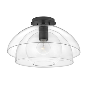 Lotus taklampa/halvlampa - 1 ljuskälla - Svart Quintiesse small 4