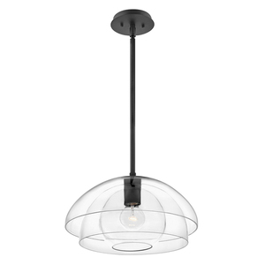 Lotus taklampa/halvlampa - 1 ljuskälla - Svart Quintiesse small 0