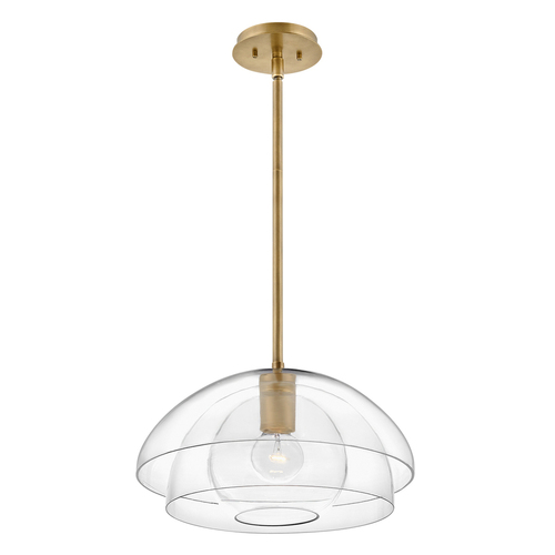 Kontrollera Quintiesse Lotus pendel / semiplafond QN-LOTUS-P-HBR Heritage Brass E27