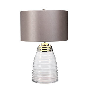 Milne bordslampa - 2 ljuskällor - Grå lampskärm Quintiesse small 3