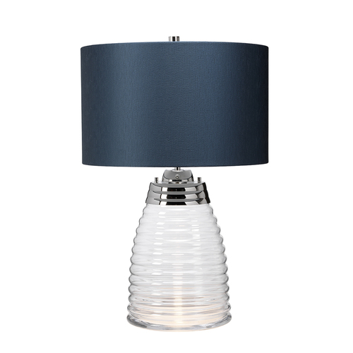 Kontrollera Milne bordslampa - 2 ljuskällor - Mörkblå lampskärm Quintiesse