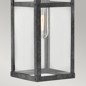 Utomhusvägglykta Quintiesse Porter M åldrat zink 1xE27 60W IP44 47 cm small 3