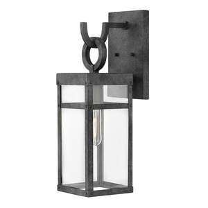 Utomhusvägglykta Quintiesse Porter M åldrat zink 1xE27 60W IP44 47 cm small 0