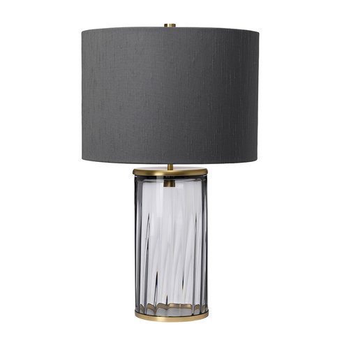Kontrollera Reno bordslampa - 1 ljuskälla - Tonat glas/ Gammal mässing Quintiesse
