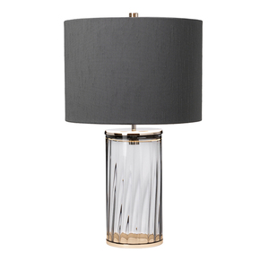 Reno bordslampa - 1 ljuskälla - Rökt glas/Polerad nickel Quintiesse small 1