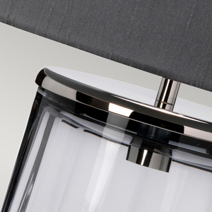 Reno bordslampa - 1 ljuskälla - Rökt glas/Polerad nickel Quintiesse small 2