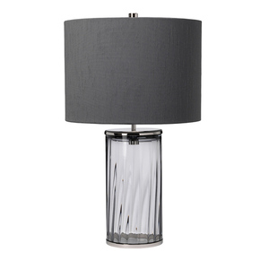 Reno bordslampa - 1 ljuskälla - Rökt glas/Polerad nickel Quintiesse small 0