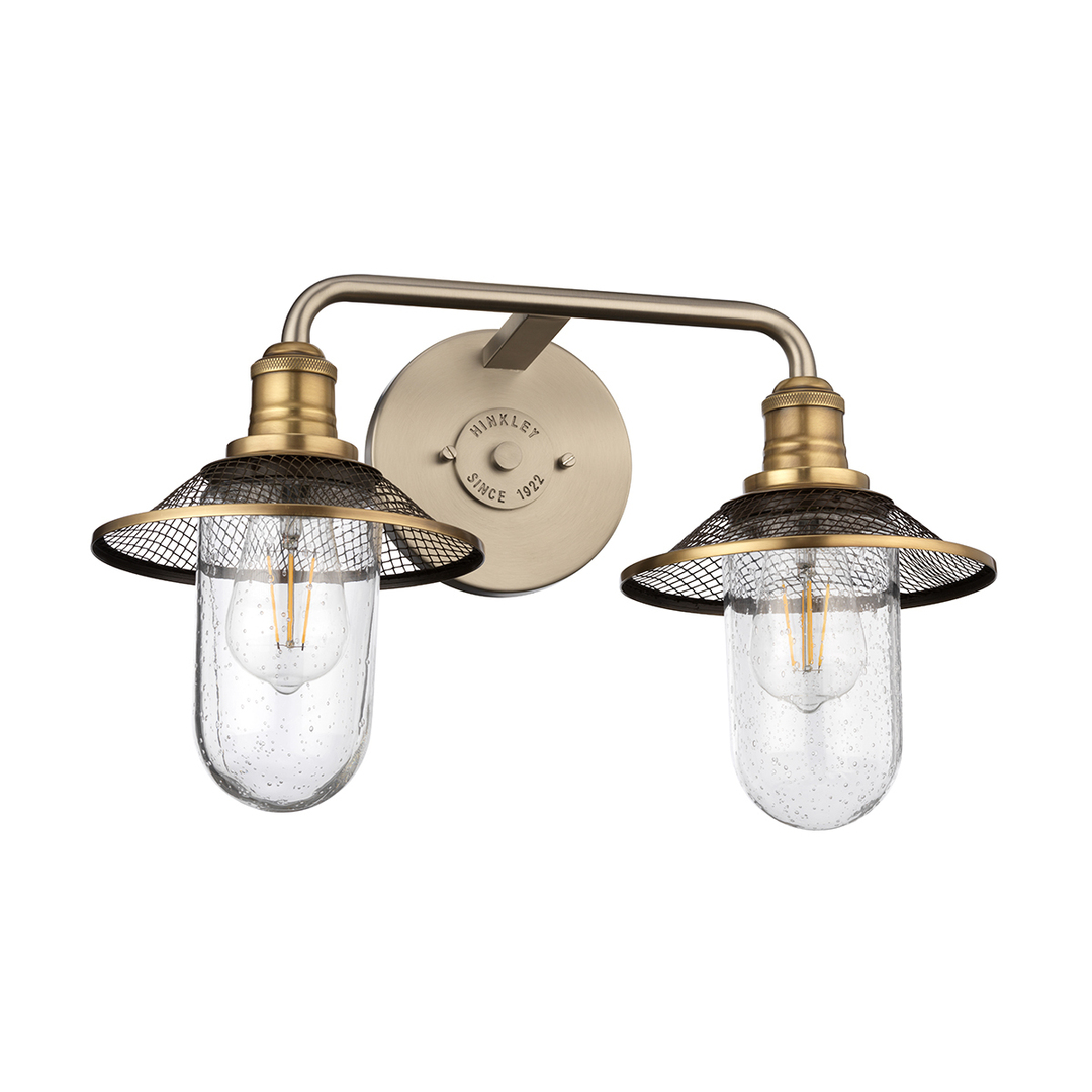 Utsikt Rigby vägglampa - 2 ljuskällor - Antik nickel / Gammal mässing Quintiesse Rigby vägglampa - 2 ljuskällor - Antik nickel / Gammal mässing Quintiesse