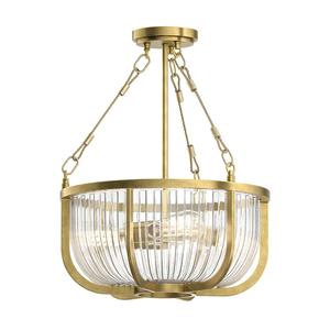 Roux taklampa/halvlampa - 3 ljuskällor - Naturell mässing Quintiesse small 4