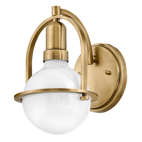 Kontrollera Quintiesse Somerset vägglampa, antikmässing, E27 med LED-lampa