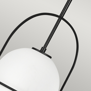 Somerset taklampa - 1 ljuskälla - Opalglas - Svart Quintiesse small 2