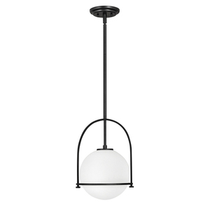 Somerset taklampa - 1 ljuskälla - Opalglas - Svart Quintiesse small 0