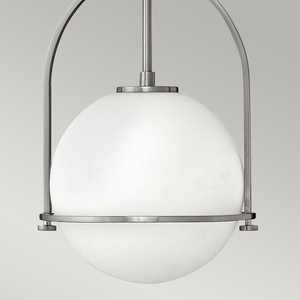 Somerset taklampa - 1 ljuskälla - Opalt glas - Borstad nickel Quintiesse small 3