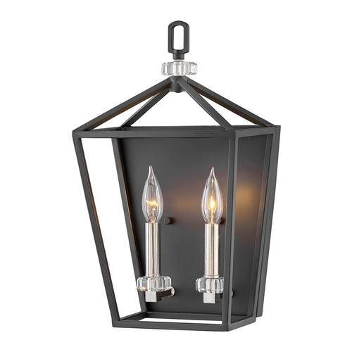 Kontrollera Stinson vägglampa - 2 ljuskällor - Svart/Polerad Nickel Quintiesse
