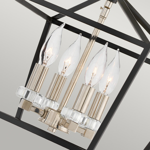 Stinson taklampa/halvlampa - 4 ljuskällor - Svart/Polerad Nickel Quintiesse small 3