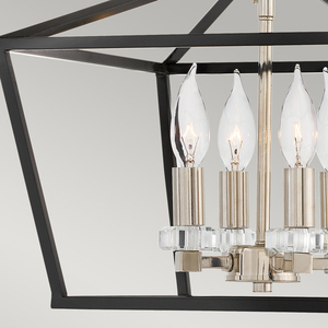 Stinson taklampa/halvlampa - 4 ljuskällor - Svart/Polerad Nickel Quintiesse small 4
