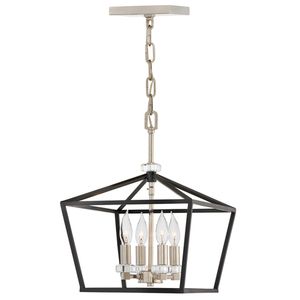 Stinson taklampa/halvlampa - 4 ljuskällor - Svart/Polerad Nickel Quintiesse small 0