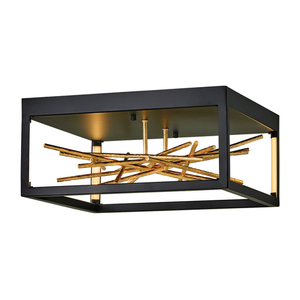 Styx LED-plafond Quintiesse – svart och förgylld guld small 0