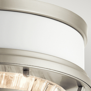 Plafond Tollis - 2 ljuskällor - Vit / Borstad Nickel Quintiesse small 2