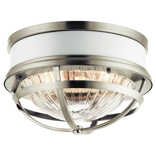 Kontrollera Plafond Tollis - 2 ljuskällor - Vit / Borstad Nickel Quintiesse